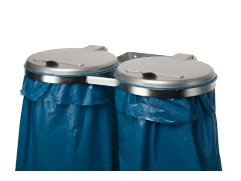 Dubbele Afvalverzamelaars Wandhouder Bxd 800x530mm 120 liter Zak