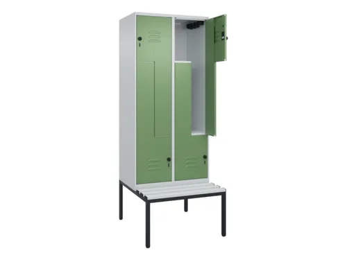 Z-garderobekast,HxBxD 2120x800x815mm,4vak,vak B 400mm,draaigrendel