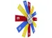 Design wandklok - 40cm- Stille klok - Multicolor - Acryl - NeXtime "Pl