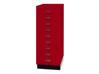 kantoor-ladekast HxBxD 940x349x432mm 9 laden romp kardinaalrood staal - 4