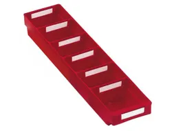 Stellingbak Extra Vlak Pp Hxbxd 65X120X500Mm Rood