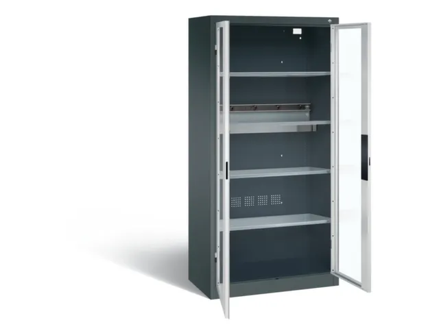 acculaadkast 1950x930x500mm 5stekkerdozen 230V cil.-slot front RAL7035
