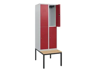 Dubbeldekse dekenkist,HxBxD 1950x600x815mm,2x2vak.,vak B 300mm - 2