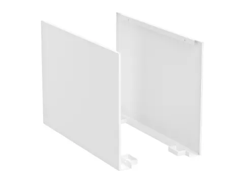 zijpanelenset,v. werktafel,HxBxD 504x62x748mm,staal,lichtgrijs