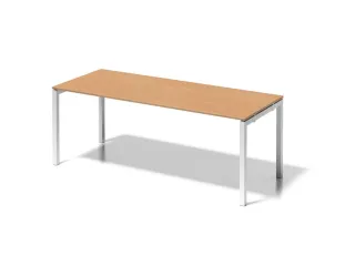 bureau HxBxD 740x2000x800mm blad beuken 4-voeten verkeerswit - 1