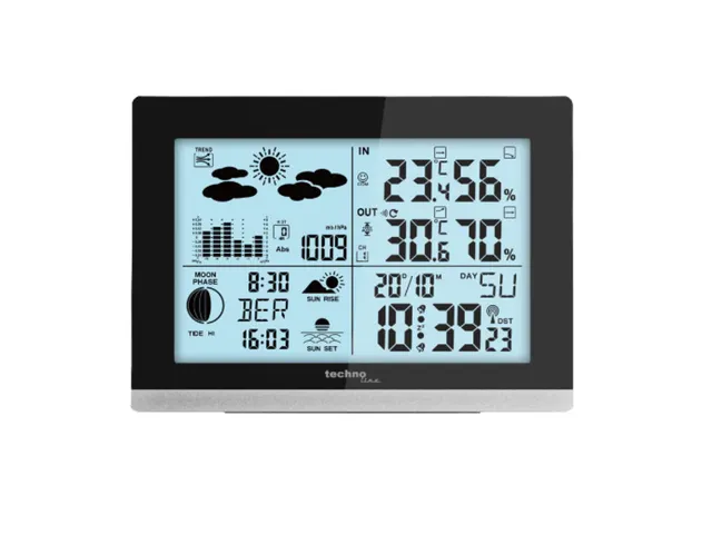 Weerstation Technoline WS 6762 158x113x40mm zwart/zilver met 1 buitens