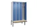 locker met bank,voor scheiding van kleding,HxBxD 2120x1200x815mm,4vak