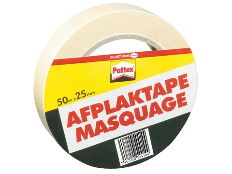 Afplaktape Pattex 25mmx50m creme