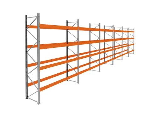 palletstelling,basis+5xaanbouw,HxBxD 4620x22300x1100mm,vakl. 3400kg