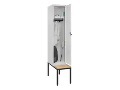 locker met bank,HxBxD 2120x400x815mm,1vak,vak B 400mm,draaigrendel