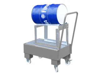 verrijdbare opvangbak,v. 1x60l vat,opvangvol. 61l,HxBxD 1075x500x940mm - 2