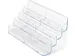 Porte-Cartes de visite 2x 4 Compartiments Transparent