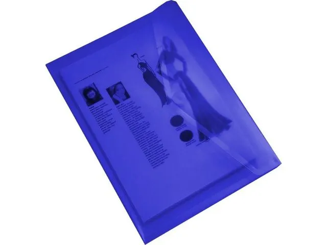 Pochette documents Velcro A5 Bleu 10 pièces