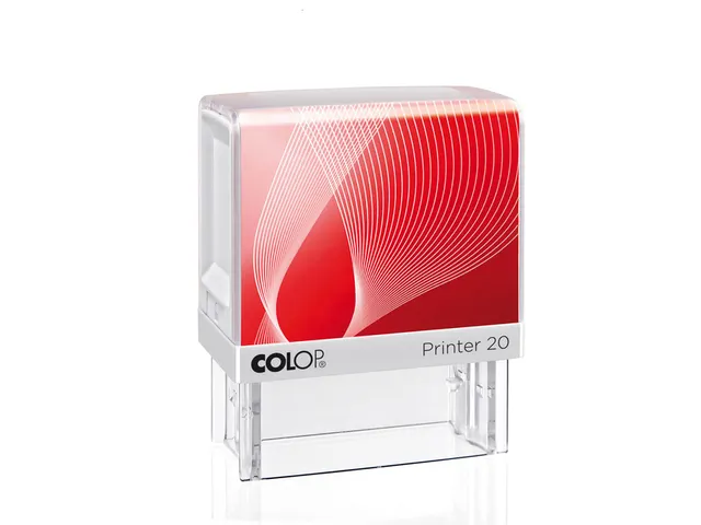 Tekststempel Colop Printer 20 +bon 4regels 38x14mm blauw