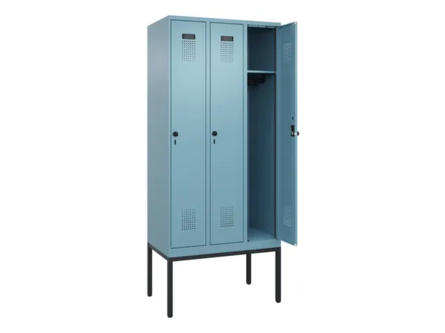 locker,HxBxD 2120x900x500mm,3vak,vak B 300mm,draaigrendel