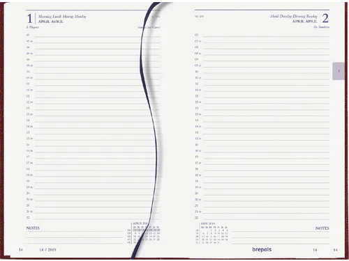 Agenda 2027 Brepols Saturnus Luxe 1dag/1pagina bordeaux