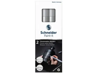 Viltstift Schneider Paint-it 060 - 061 2.0mm en 0.8mm mtl chrome 2st - 3