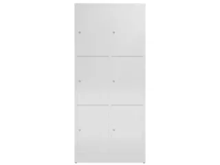 Lockerkast 1800x800x500mm 2x3 vakken cilinderslot, sokkel, RAL7035 - 2