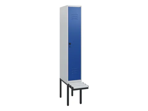 locker met bank,HxBxD 1950x300x815mm,1vak,vak B 300mm,draaigrendel