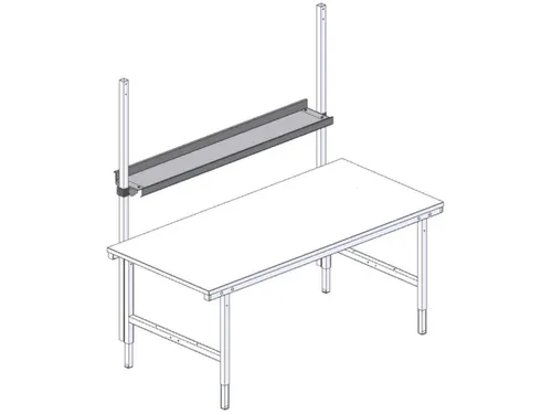 formulierarchivering,v. paktafel,BxD 1630x230mm,staal,zilvergrijs