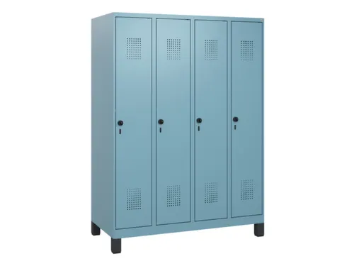 schoollocker,HxBxD 1630x1200x500mm,4vak,vak B 300mm,draaigrendel