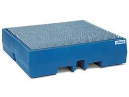 PE-opvangbak,v. 4x200l vat,opvangvol. 405l,HxBxD 350x1300x1300mm