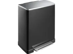 Pedaalemmer E-Cube 20 liter Zwart Mat RVS