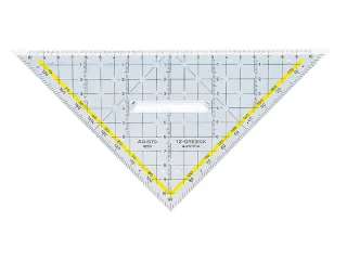 Geodriehoek Aristo 1650/2 225mm met greep transparant - 1