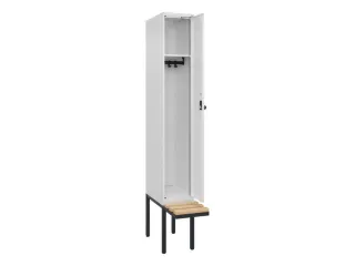 locker met bank,HxBxD 2120x300x815mm,1vak,vak B 300mm,draaigrendel - 2