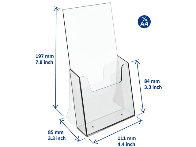 Folderhouder Europel 1/3 A4 transparant