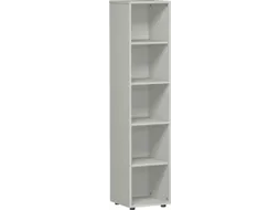 kantoorstelling HxBxD 1810x400x400mm 5 OH 4xhouten vloer grijs