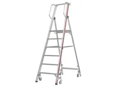 verrijdbare platformladder,bordes HxBxD 1180x440x400mm,5treden