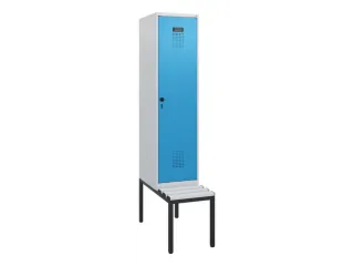 locker met bank,HxBxD 1950x400x815mm,1vak,vak B 400mm,draaigrendel - 2