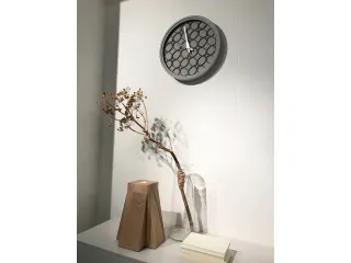 Wandklok Nextime Dia. 39.5cm Polyresin/hout Grijs - 9