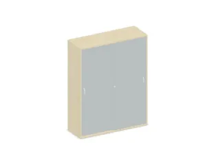 Schuifdeurkast 1540x1200x430mm Romp Esdoorn Decor Front Lichtgrijs - 1