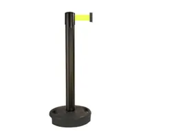 Afzetsysteem Paal Pvc HxØ 970x90mm Band Neongeel Paal Zwart