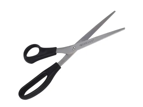 Kantoorschaar Westcott 210mm met kunststof grip linkshandig rvs