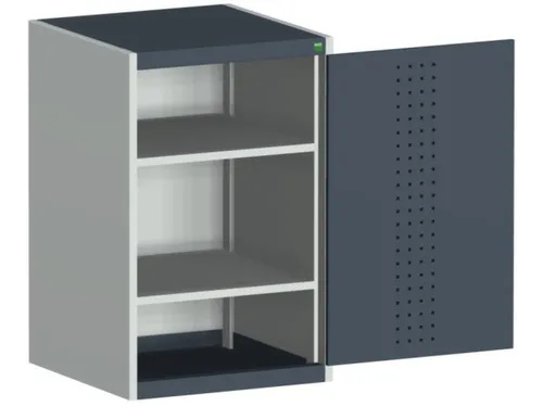 kast met geperforeerde platen,HxBxD 1000x650x650mm,2xStalen bodem