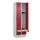 locker met bank,HxBxD 1950x600x815mm,2vak,vak B 300mm,draaigrendel