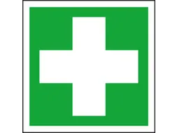 EHBO-bord,EHBO,wandbord,aluminium,lang nalichtend,HxB 150x150mm