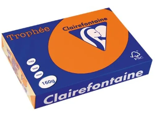 Trophée Intens Gekleurd Papier A4 160 gram 250vel Feloranje