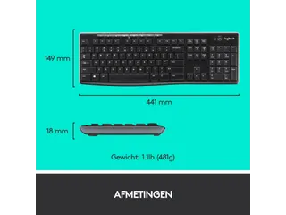 Logitech C270-webcam en MK270 draadloze toetsenbord- en muiscombinatie - 14