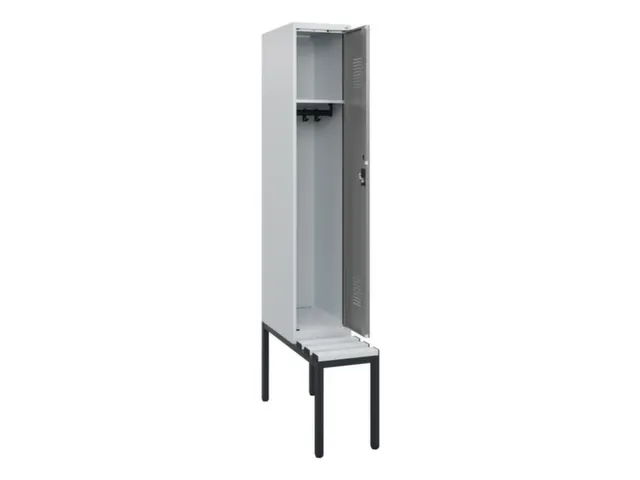 locker met bank,HxBxD 1950x300x815mm,1vak,vak B 300mm,cilinderslot