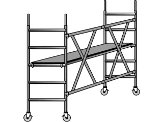 Vouwsteiger Aluminium H 2.95m Steigerafmetingen Hxbxd 1.65x0.75x1.80m - 4