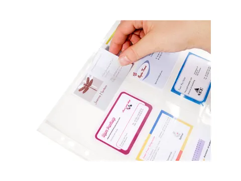 Geperforeerde showtassen voor visitekaartjes glad PP A4 10 stuks