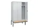 locker voor scheiding van kleding,HxBxD 2120x1200x815mm,3vak
