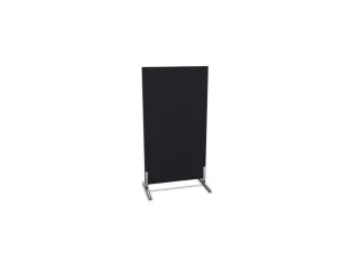 scheidingswand,HxB 1545x800mm,wand hout,frame staal,voeten,CC-zwart - 1