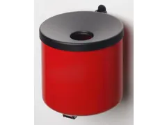 Wandasbak 2.4 liter HxØ 160x155mm Ral3000 Rood Staal