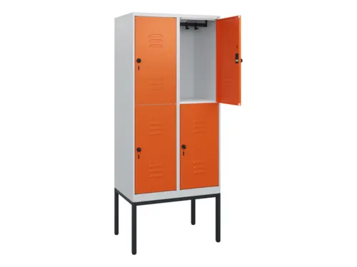 dubbeldekse locker,HxBxD 1950x800x500mm,2x2vak.,vak B 400mm