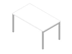 In hoogte verstelbaar bureau,HxBxD 680-760x1400x800mm,blad wit